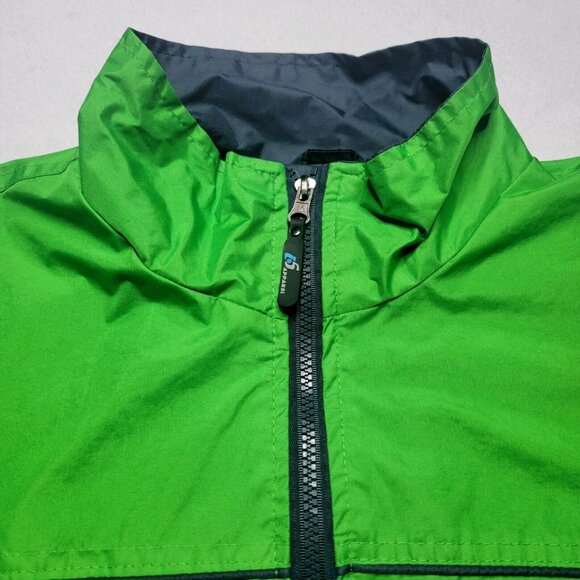 Vintage i5 Apparel Windbreaker Jacket Men's Size Large Blue Green Full Zip Retro - Picture 3 of 9